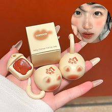 Load image into Gallery viewer, Lightweight Non Stick Mirror Glass Lip Glaze Creative Cute Cat Shaped Clear Transparent Texture Lip Gloss Lip Mud with Lip Brush