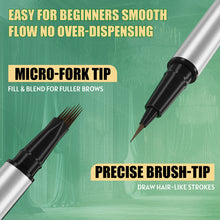 Load image into Gallery viewer, Multi Double-headed Fork Eyebrow Pencil Waterproof Quick Drying Wild Eyebrow Natural Simulation Liquid Double Head Eyebrow Pencil