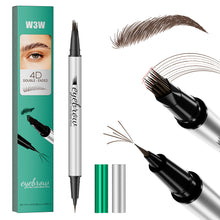 Load image into Gallery viewer, Multi Double-headed Fork Eyebrow Pencil Waterproof Quick Drying Wild Eyebrow Natural Simulation Liquid Double Head Eyebrow Pencil