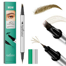 Load image into Gallery viewer, Multi Double-headed Fork Eyebrow Pencil Waterproof Quick Drying Wild Eyebrow Natural Simulation Liquid Double Head Eyebrow Pencil