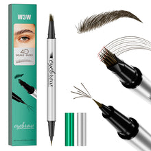 Load image into Gallery viewer, Multi Double-headed Fork Eyebrow Pencil Waterproof Quick Drying Wild Eyebrow Natural Simulation Liquid Double Head Eyebrow Pencil