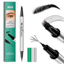 Load image into Gallery viewer, Multi Double-headed Fork Eyebrow Pencil Waterproof Quick Drying Wild Eyebrow Natural Simulation Liquid Double Head Eyebrow Pencil