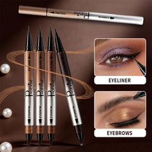 Load image into Gallery viewer, Double Head Eyeliner Pencil Eyebrow Brush One Stroke Forming Waterproof Sweat Proof Non Smudging Eyeliner Pencil Eyebrow Brush