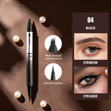 Load image into Gallery viewer, Double Head Eyeliner Pencil Eyebrow Brush One Stroke Forming Waterproof Sweat Proof Non Smudging Eyeliner Pencil Eyebrow Brush