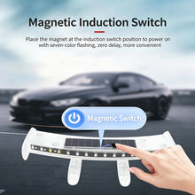 Load image into Gallery viewer, Car Solar Tail Wing Warning Light Flowing Strobe Anti-Collision Lamp Strong LED Atmosphere Tail Lamp No Wiring