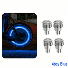 Load image into Gallery viewer, 1/2/4Pcs Motorcycle Car Tire Valve Light Rim Strobe Warning Wheel Lamp Flashing Vibration Activated Safety Waterproof Upgrade Decorative E-Scooter