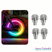 Load image into Gallery viewer, 1/2/4Pcs Motorcycle Car Tire Valve Light Rim Strobe Warning Wheel Lamp Flashing Vibration Activated Safety Waterproof Upgrade Decorative E-Scooter