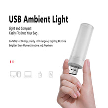 Load image into Gallery viewer, Car USB Dynamic Flame Atmosphere Light Night Lamp for Bedroom Living Room Decor with Flickering Effect