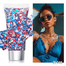 Load image into Gallery viewer, Sparkling Shimmer Gel for Face Body Multi-Use Glitter Gel for Nails Eyes Hair Cheeks Party Stage Makeup Art Body Glitter Gel