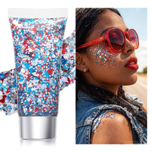 Load image into Gallery viewer, Sparkling Shimmer Gel for Face Body Multi-Use Glitter Gel for Nails Eyes Hair Cheeks Party Stage Makeup Art Body Glitter Gel