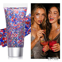 Load image into Gallery viewer, Sparkling Shimmer Gel for Face Body Multi-Use Glitter Gel for Nails Eyes Hair Cheeks Party Stage Makeup Art Body Glitter Gel