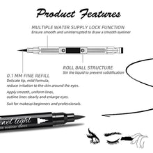 Load image into Gallery viewer, Liquid Eyeliner Pen Set Dual-Tip Stamps with Black Ink Includes Heart Moon Star Shapes for Eye Makeup Eyeliner Stamp