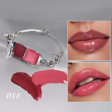 Load image into Gallery viewer, Creative Bracelet Lip Gloss Two in One Lipstick Plate Mirror Gloss Lip Gloss Portable No-smudge Waterproof Lip Gloss Women Makeup