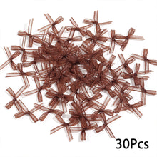 Load image into Gallery viewer, 30Pcs Mini Ribbon Knot Ornament Organza Bowknots For Nail Art Wedding Decor DIY Manicure Accessories