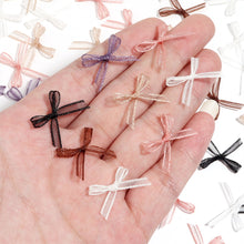 Load image into Gallery viewer, 30Pcs Mini Ribbon Knot Ornament Organza Bowknots For Nail Art Wedding Decor DIY Manicure Accessories