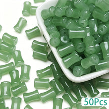 Load image into Gallery viewer, 50Pcs Bamboo Joint Glass Bead Loose Spacer Beads For Phone Chain Bracelet Hair Accessories DIY Supplies