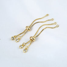Load image into Gallery viewer, 1Pc Bracelet Accessory Adjustable Slider Pull Chains With Zircon For DIY Bracelet Necklace Jewelry Accessories