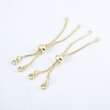 Load image into Gallery viewer, 1Pc Bracelet Accessory Adjustable Slider Pull Chains With Zircon For DIY Bracelet Necklace Jewelry Accessories