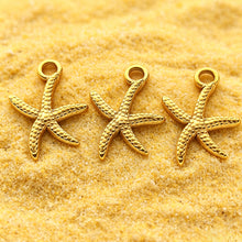 Load image into Gallery viewer, 5Pcs Stainless Steel Starfish Pendant Accessory For DIY Bracelet Earring Necklace Beach Jewelry Making Supplies