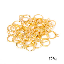 Load image into Gallery viewer, 50Pcs Ear Hook Gold Silver Plated Iron Lever Back Earring Hooks For DIY Earring Jewelry Daily Making Supplies