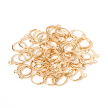 Load image into Gallery viewer, 50Pcs Ear Hook Gold Silver Plated Iron Lever Back Earring Hooks For DIY Earring Jewelry Daily Making Supplies
