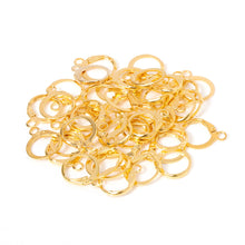 Load image into Gallery viewer, 50Pcs Ear Hook Gold Silver Plated Iron Lever Back Earring Hooks For DIY Earring Jewelry Daily Making Supplies