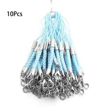 Load image into Gallery viewer, 10Pcs Lanyard Braided Nylon Lanyard Cord With Lobster Clasp For Key Phone Chain DIY Jewelry Making Findings
