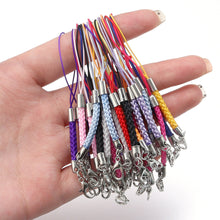 Load image into Gallery viewer, 10Pcs Lanyard Braided Nylon Lanyard Cord With Lobster Clasp For Key Phone Chain DIY Jewelry Making Findings