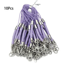 Load image into Gallery viewer, 10Pcs Lanyard Braided Nylon Lanyard Cord With Lobster Clasp For Key Phone Chain DIY Jewelry Making Findings