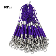 Load image into Gallery viewer, 10Pcs Lanyard Braided Nylon Lanyard Cord With Lobster Clasp For Key Phone Chain DIY Jewelry Making Findings