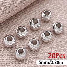 Load image into Gallery viewer, 20Pcs Brass Bead 18K Gold Plated Brass Striped Cut Flower Spacer Beads For DIY Jewelry Making Accessories