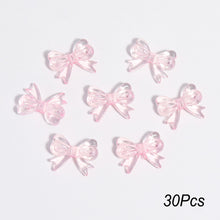 Load image into Gallery viewer, 30Pcs Multicolor Transparent Acrylic Bowknot Beads For DIY Bracelet Earring Keychain Daliy Jewelry Supplies