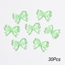 Load image into Gallery viewer, 30Pcs Multicolor Transparent Acrylic Bowknot Beads For DIY Bracelet Earring Keychain Daliy Jewelry Supplies