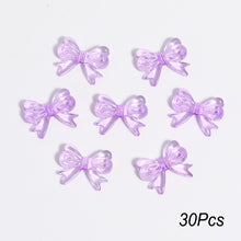 Load image into Gallery viewer, 30Pcs Multicolor Transparent Acrylic Bowknot Beads For DIY Bracelet Earring Keychain Daliy Jewelry Supplies