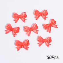 Load image into Gallery viewer, 30Pcs Multicolor Transparent Acrylic Bowknot Beads For DIY Bracelet Earring Keychain Daliy Jewelry Supplies