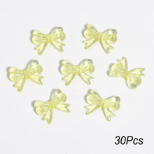 Load image into Gallery viewer, 30Pcs Multicolor Transparent Acrylic Bowknot Beads For DIY Bracelet Earring Keychain Daliy Jewelry Supplies