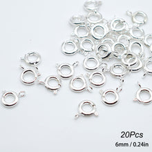 Load image into Gallery viewer, 10Pcs Pure Copper Plated O Spring Clasps Round End Connectors For DIY Bracelet Jewelry Making Accessories