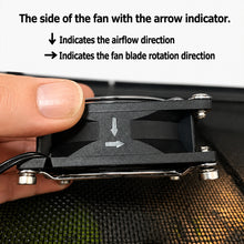 Load image into Gallery viewer, USB/US Plug Reversible Terrarium Fan Humidity Removal & Cooling Ventilation Exhaust or Intake for Chameleon Tortoise Lizard Snake Gecko Enclosure