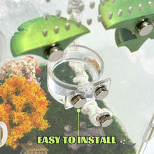Load image into Gallery viewer, Spider Feeding Dish Set Magnetic Water Bowl & Feeding Tongs for Jumping Spider Enclosure Tip-Proof Removable Accessory for Reptile Terrarium Small Pets
