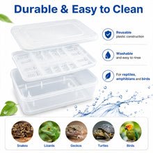 Load image into Gallery viewer, 16-Cell Reptile Egg Incubation Tray Clear Hatching Container for Gecko Snake Lizard Eggs Observable Breeding Kit for Home Breeder