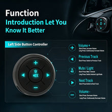 Load image into Gallery viewer, Universal 10Key Car Steering Wheel Control Button Wireless Multimedia Navigation Head Unit Remote Control with 4 Color Backlight