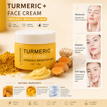 Load image into Gallery viewer, Turmeric Face Cream Turmeric Mask Brightening Soothing Repairing Firming Hydrating Cream for Dull Dry Sensitive Skin Daily Skincare