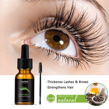 Load image into Gallery viewer, Castor Oil Eyelash Serum Thickening & Lengthening Natural Curling Lash Essence for Short Sparse Lashes Gentle Care for Nighttime Brow & Lash Growth Serum