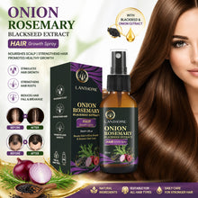 Load image into Gallery viewer, Onion Rosemary Black Rice Hair Spray Scalp Essence for Root Strengthening Anti-Breakage Hair Care Spray No Rinse Daily Use for Hair Fall Concern