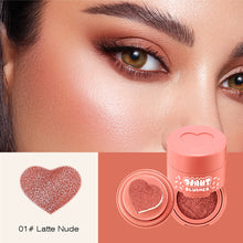 Load image into Gallery viewer, Velvet Heart Cushion Liquid Blush Natural Nude Stamp Blush Buildable Sheer to Medium Soft Matte Finish for Quick Makeup Look