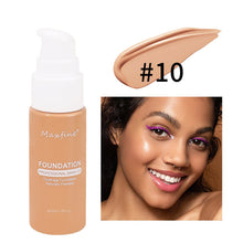 Load image into Gallery viewer, 12 Shades Liquid Foundation Waterproof Long-Lasting High Coverage Concealer Smudge-Proof Face Makeup for Daily & Wedding Wear