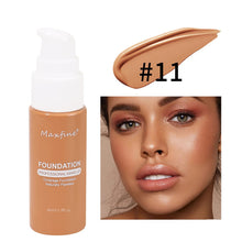 Load image into Gallery viewer, 12 Shades Liquid Foundation Waterproof Long-Lasting High Coverage Concealer Smudge-Proof Face Makeup for Daily & Wedding Wear