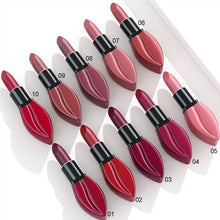Load image into Gallery viewer, 10 Colors Matte Lipstick Lip Cream Long Lasting Waterproof Smudge Proof Velvet Nude Red Pink Natural Day Night Makeup