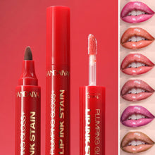 Load image into Gallery viewer, 2 in 1 Lip Gloss & Lipstick Set for Dark Lips High Pigment Creamy Shiny Lip Gloss Solid Lipstick Full Coverage Long Lasting