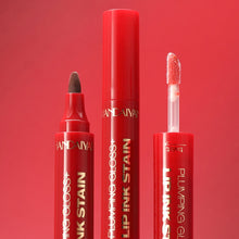 Load image into Gallery viewer, 2 in 1 Lip Gloss & Lipstick Set for Dark Lips High Pigment Creamy Shiny Lip Gloss Solid Lipstick Full Coverage Long Lasting